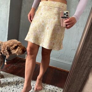 Free People Floral Mini Skirt
